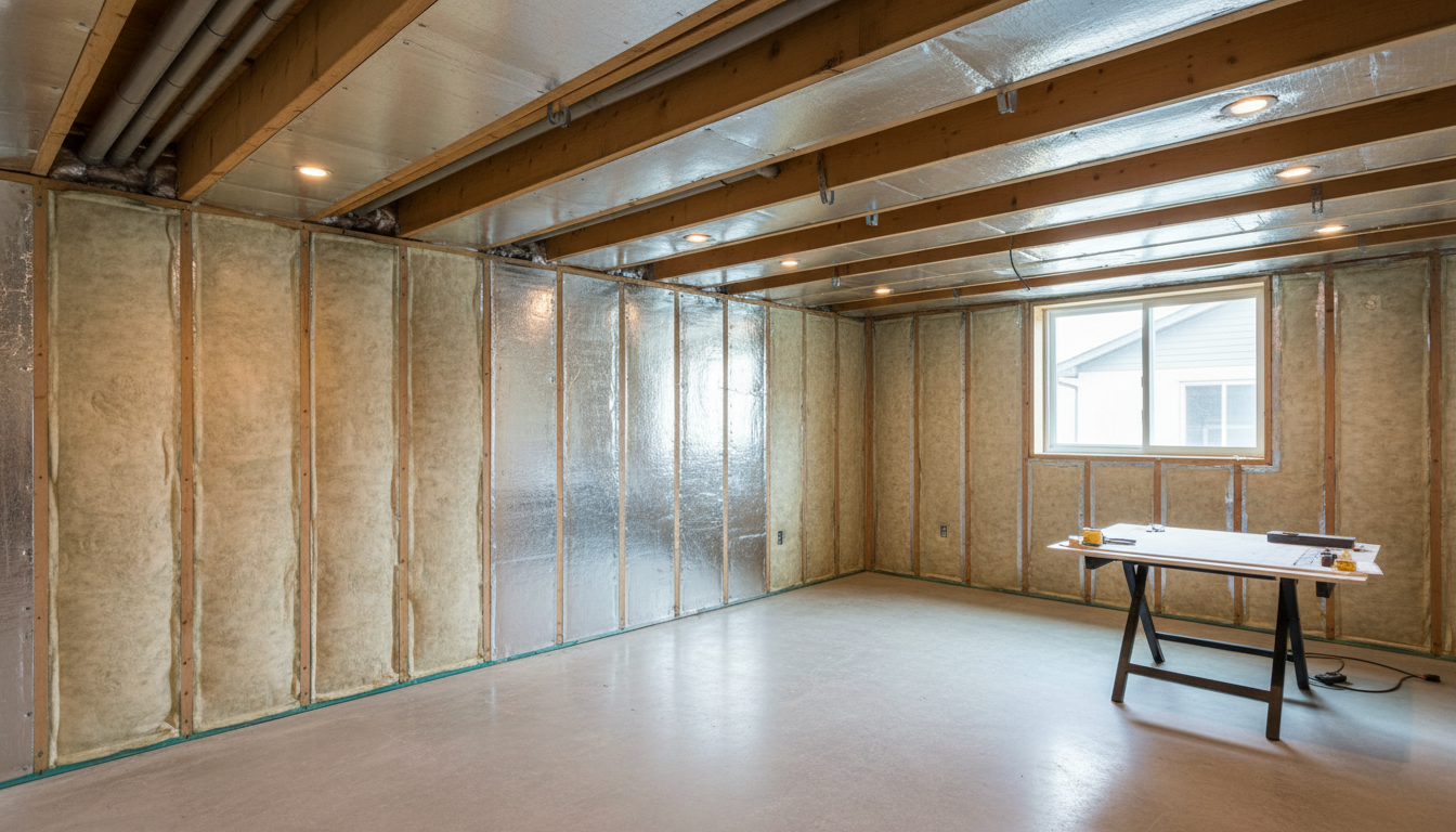 Insulation In Wall And Ceiling