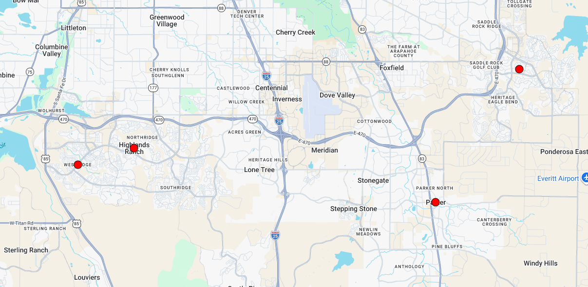 Parker, Aurora & Highlands Ranch