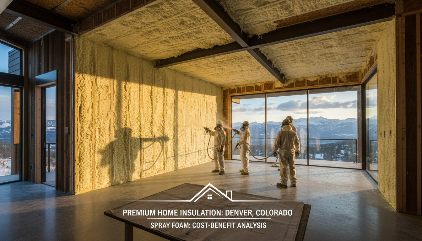 Spraying Foam Insulation To A Room