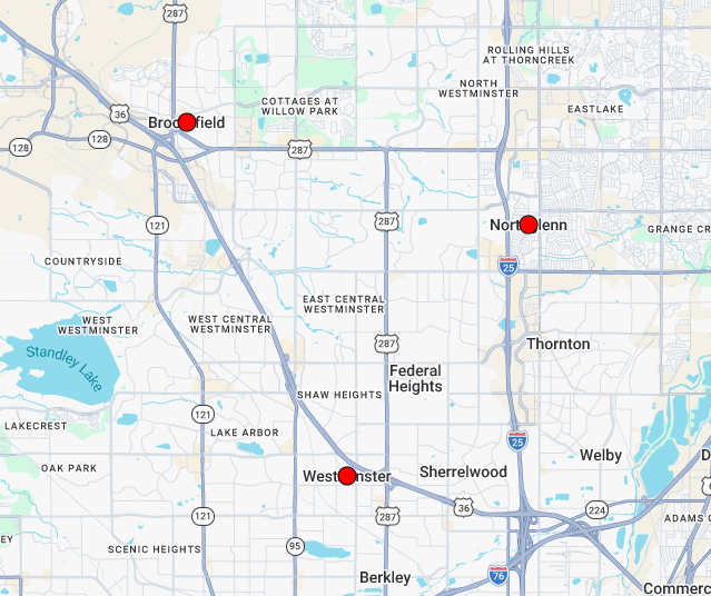 Westminster & North Metro Area
