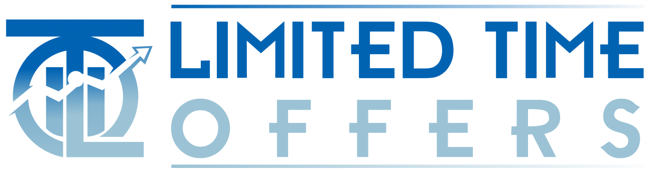 A blue and white logo that says `` limited time offers ''