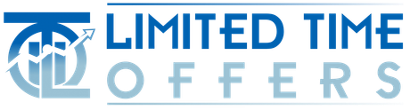 A blue and white logo that says `` limited time offers ''