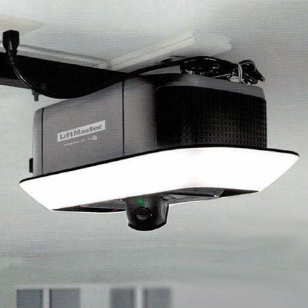 Garage door opener with built in camera installation in Sarasota, FL