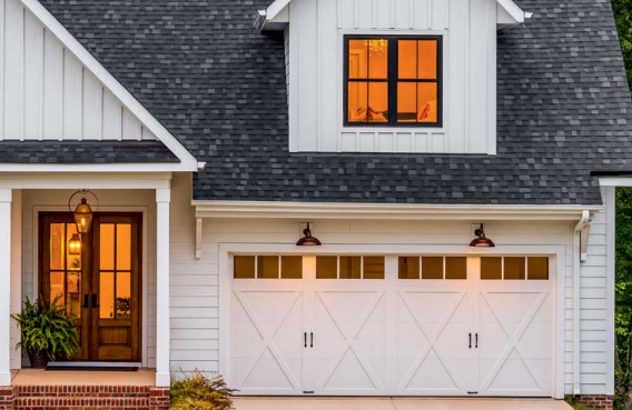 Shop farmhouse style steel garage doors with overlays in Bradenton, Sarasota, Venice, FL and Surrounding Areas