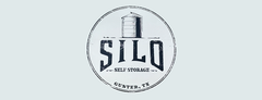 Logo for Silo Self Storage in Gunters, TN. Featuring a silo inside a circle with the company name.