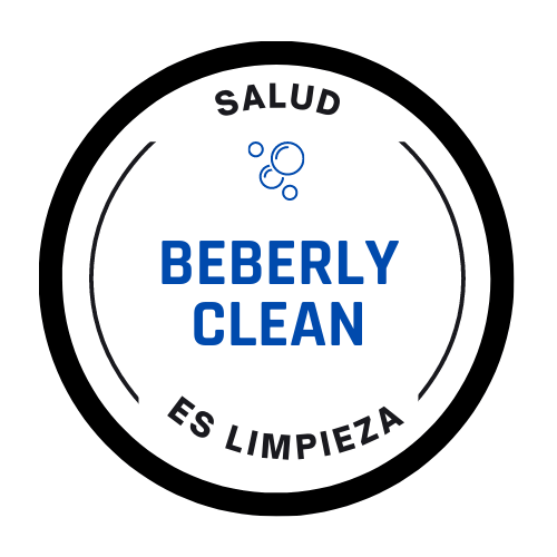 Un logotipo para una empresa llamada beberly clean en español.
