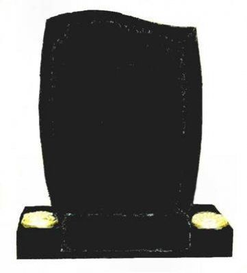 black headstone