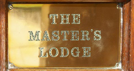THE MASTER'S LODGE name plate