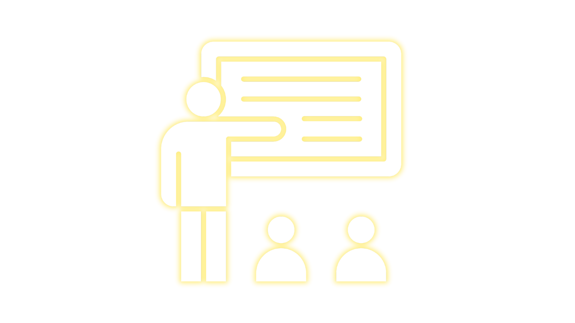 A man is giving a presentation to a group of people.