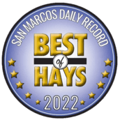 The logo for san marcos daily record best of hays 2022