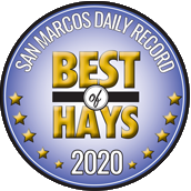 The logo for san marcos daily record best of hays 2020