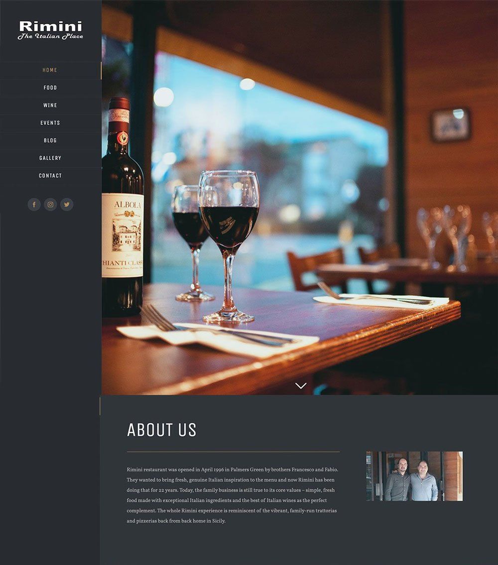 Rimini website design development