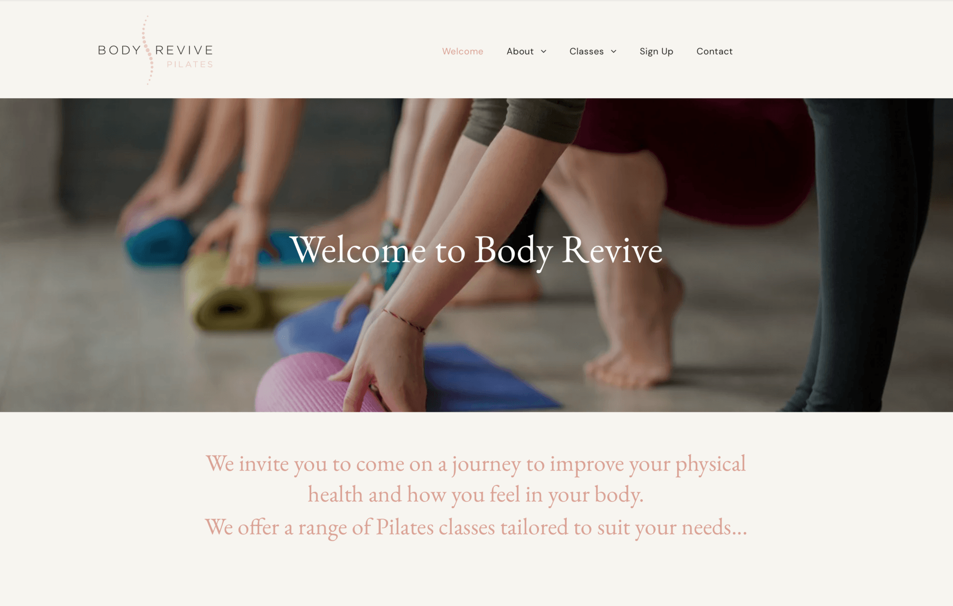 Body Revive Pilates website