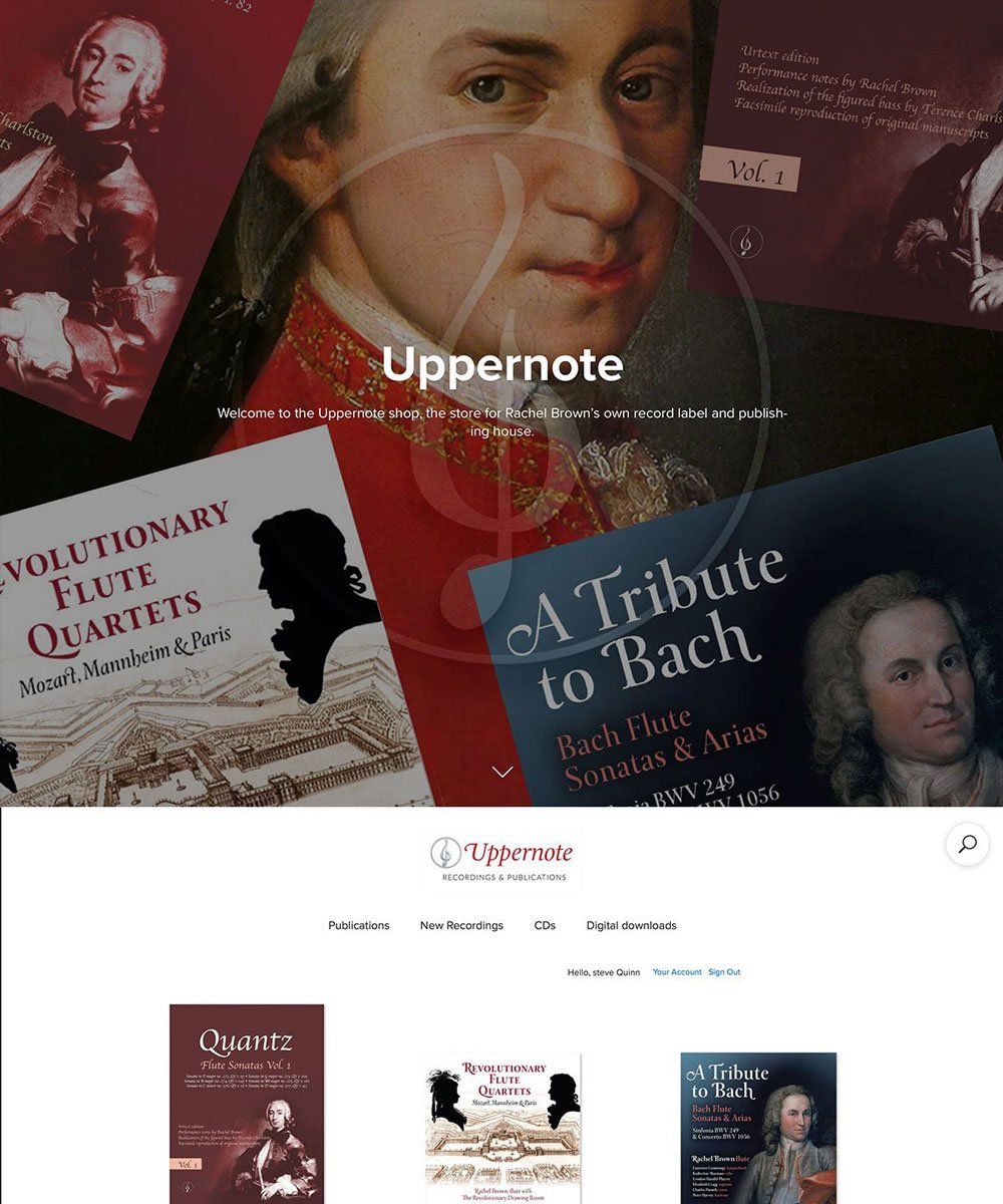 uppernote e-commerce website design development