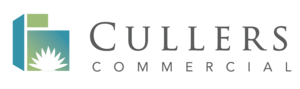 Logo for Cullers Commercial, featuring a blue and green stylized building graphic next to the company name.
