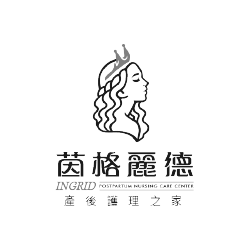 一個戴著皇冠的女人的黑白標誌。