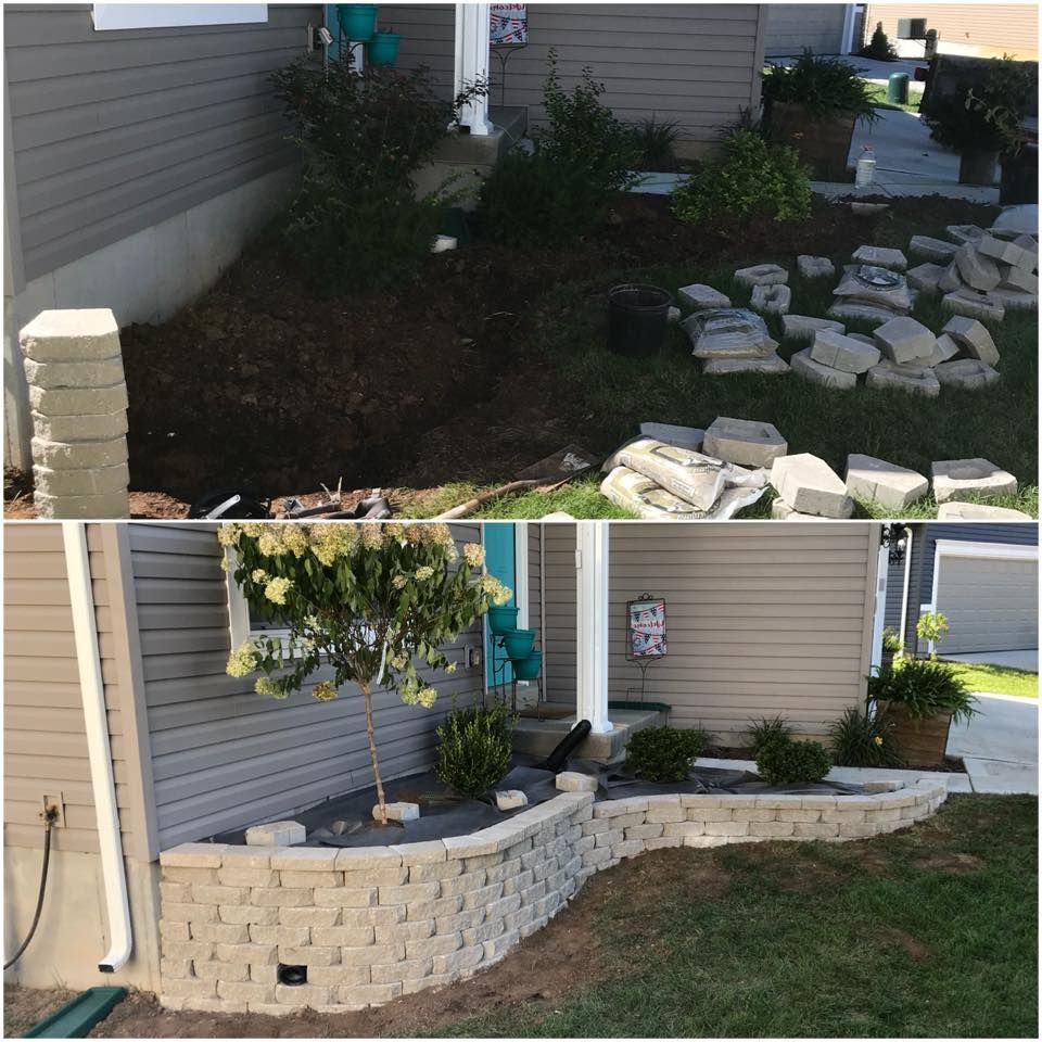 Before and After of Lawn Garden - St Peters, MO | Dart Landscaping and Lawncare