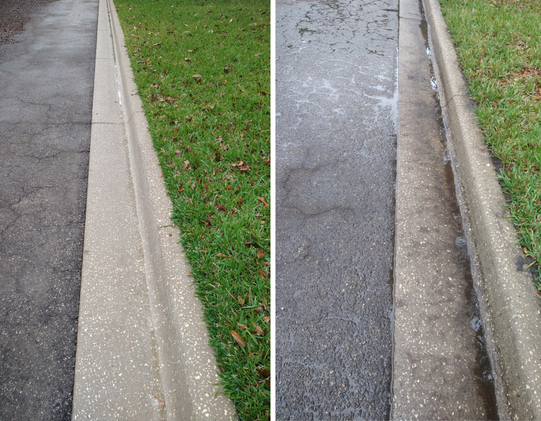 Driveway Pressure Washing - Before After