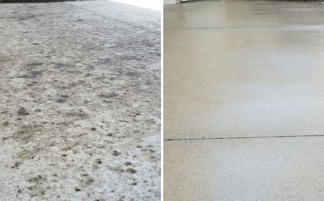 Driveway Cleaning Gainesville FL Before After