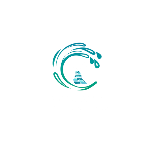 A boat is in the middle of a wave in a circle.