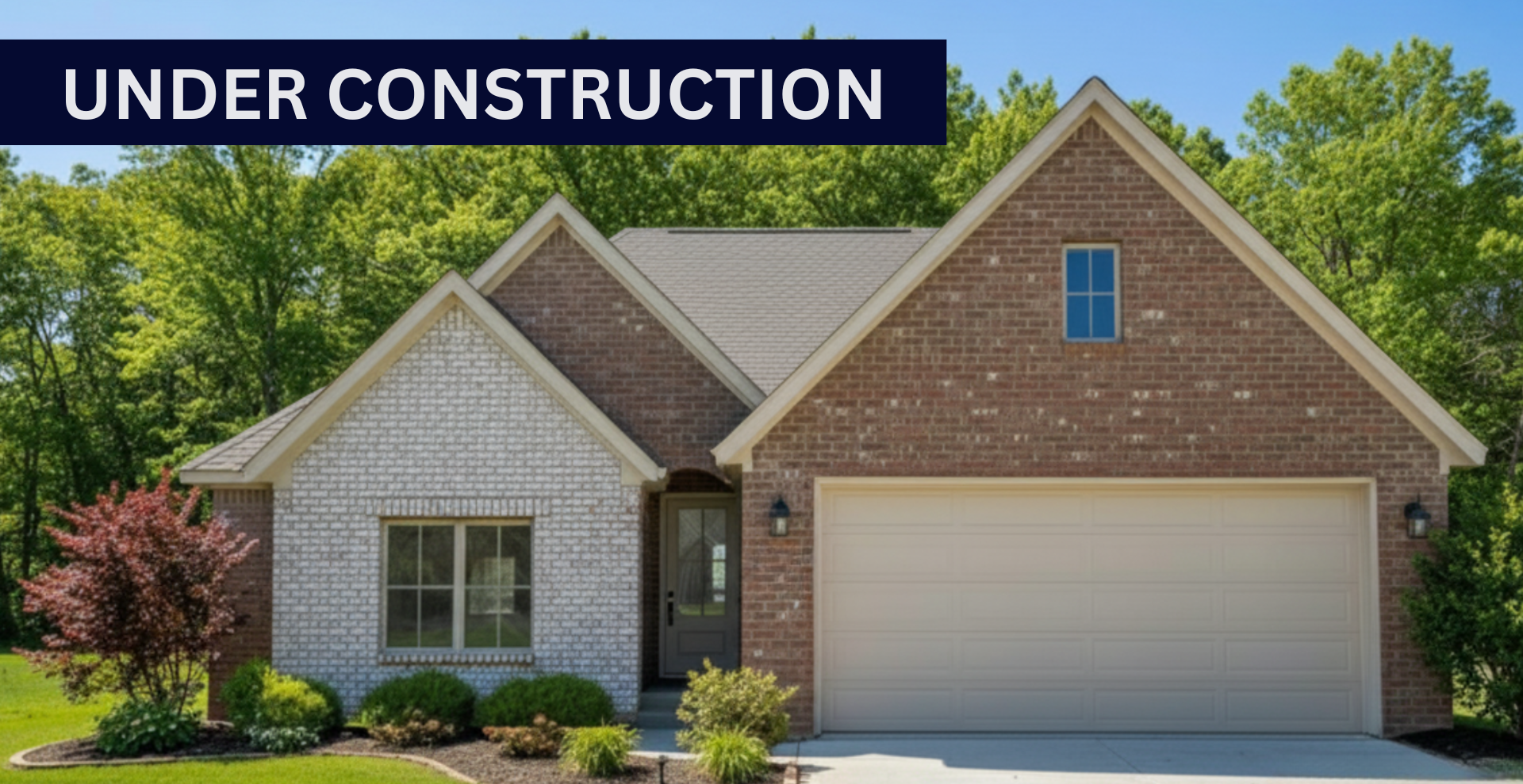 new construction home that is two story and lighter exterior colors. full of windows for natural light