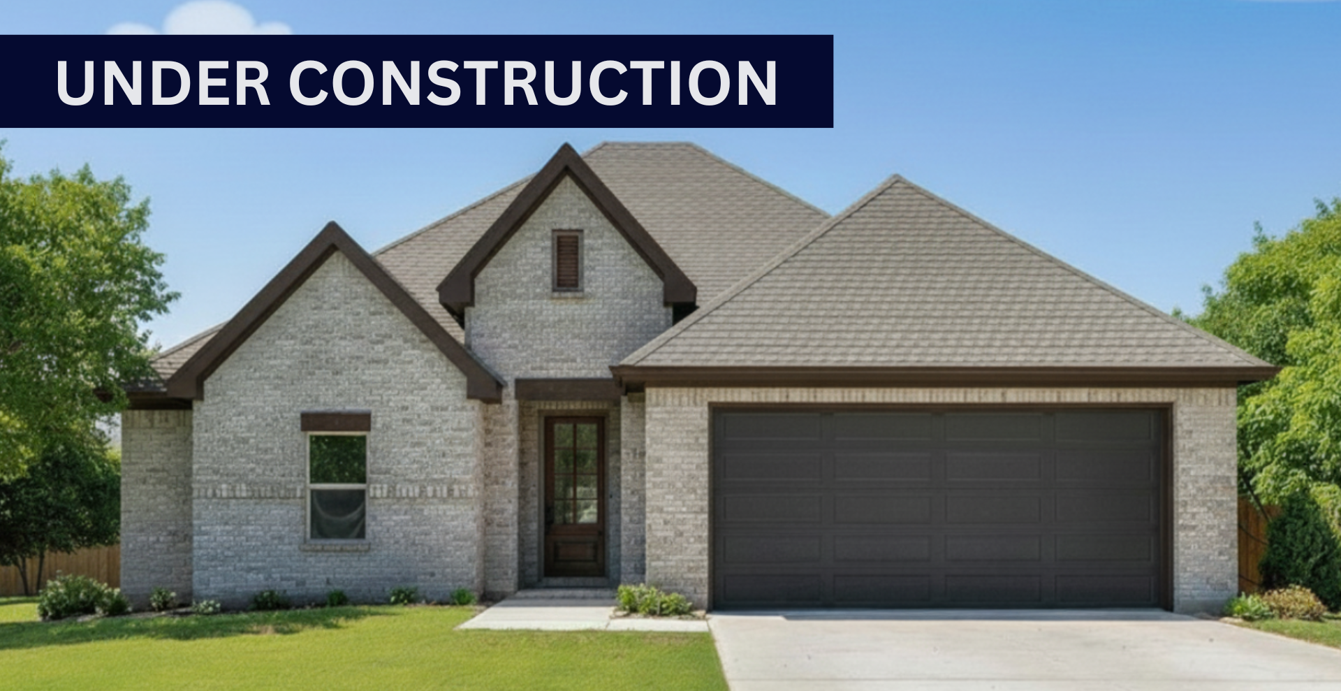 new construction home that is two story and lighter exterior colors. full of windows for natural light