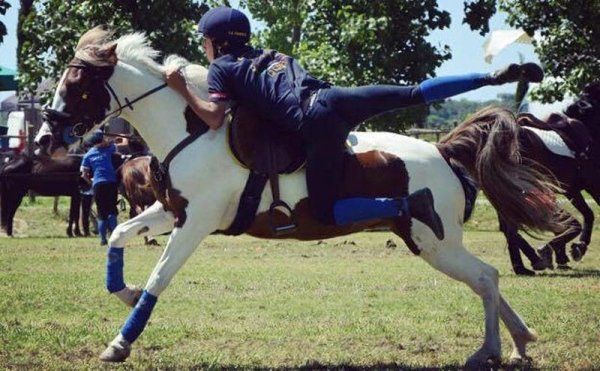 ragazzina su cavallo maculato