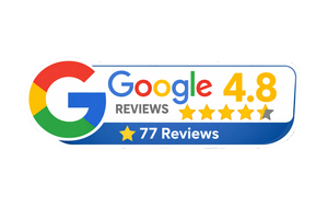 A blue button featuring the Google logo and the text: 