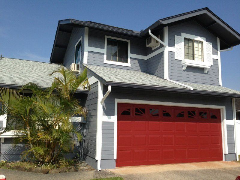Red Garage Door  — Mililani, HI — Tachibana Painting