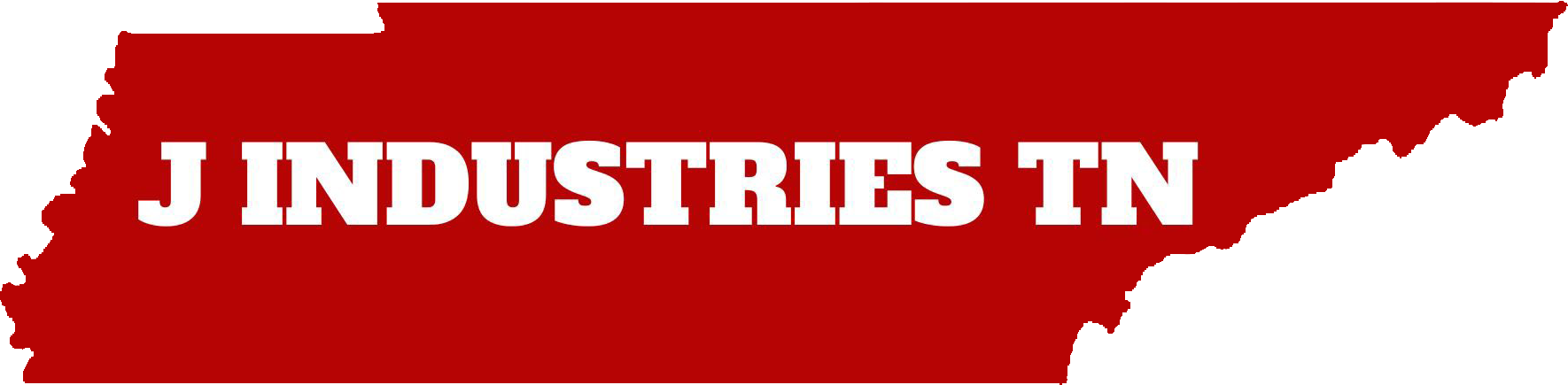 Logo of J Industries TN within a red outline of Tennessee.