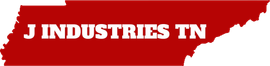 Logo of J Industries TN within a red outline of Tennessee.