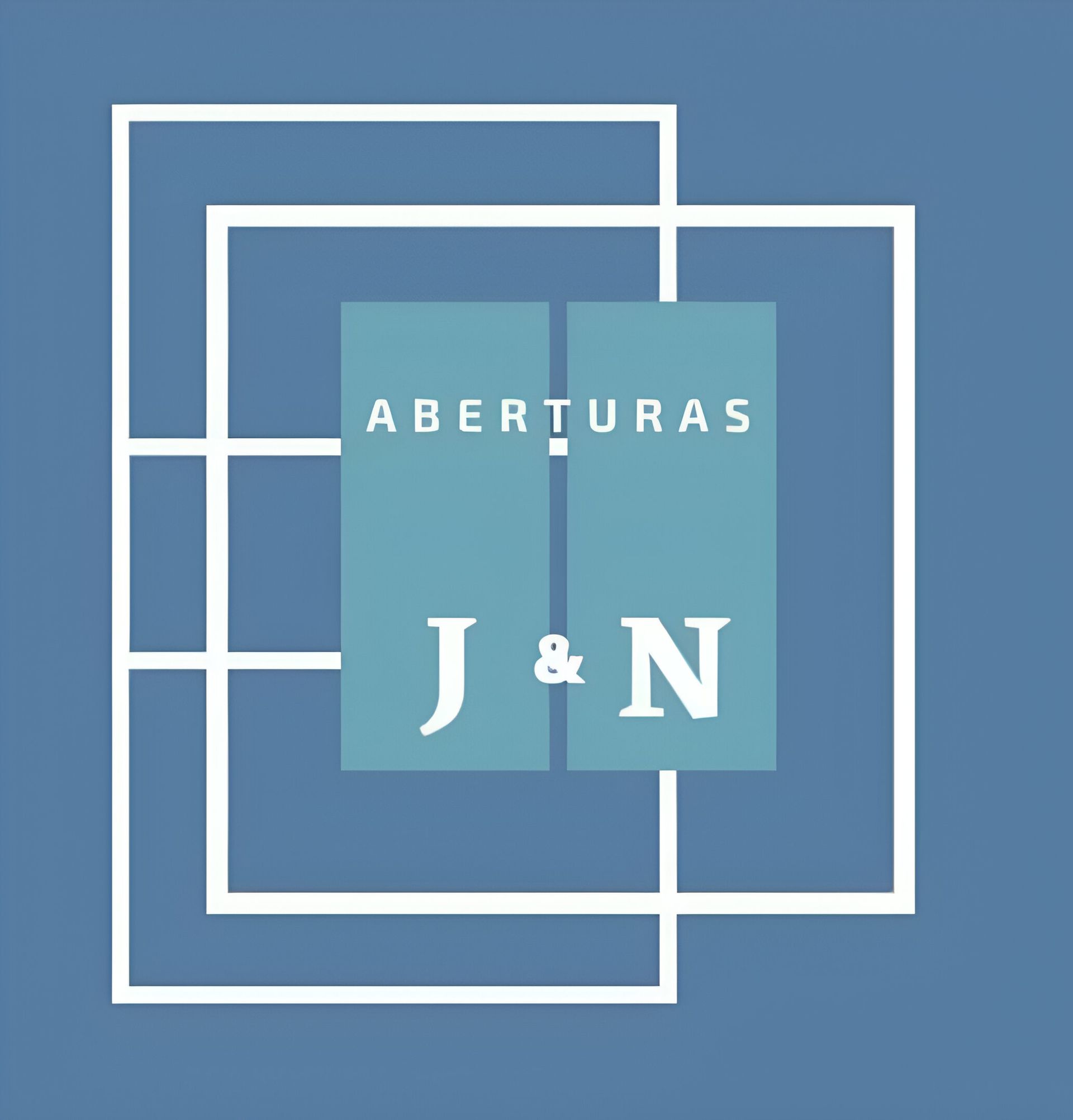 Logotipo con cuadrados blancos y 
