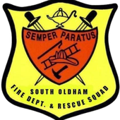 The logo for the south oldham fire department and rescue squad