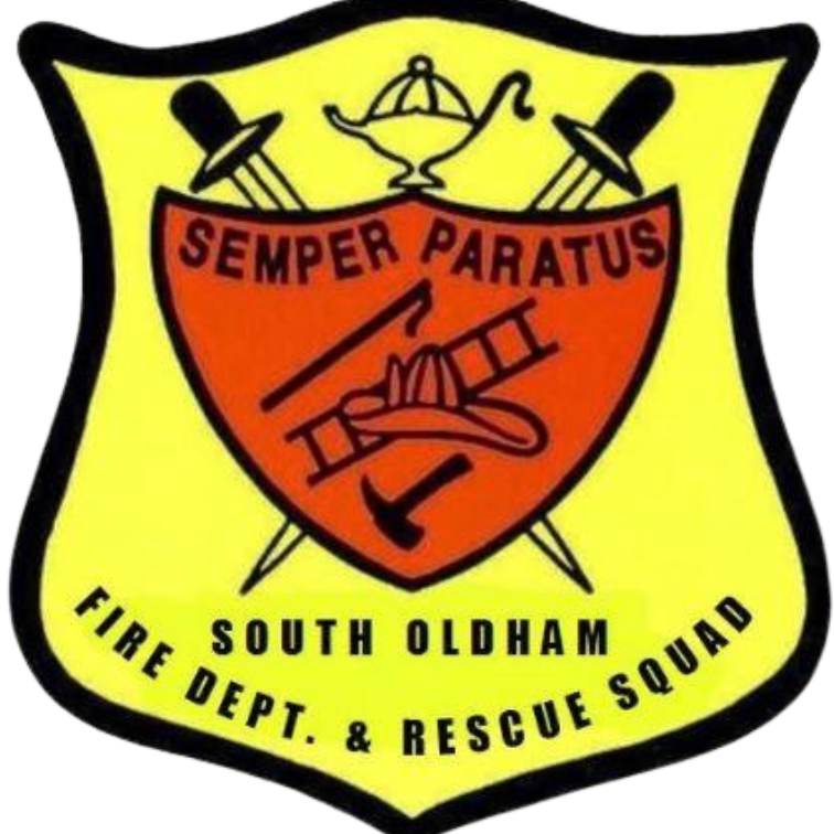 The logo for the south oldham fire department and rescue squad