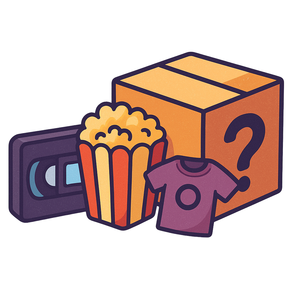 Mystery Movie, Snack, and Merch Box