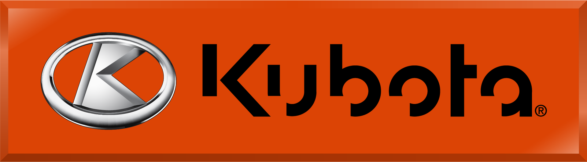 Kubota orange and black logo