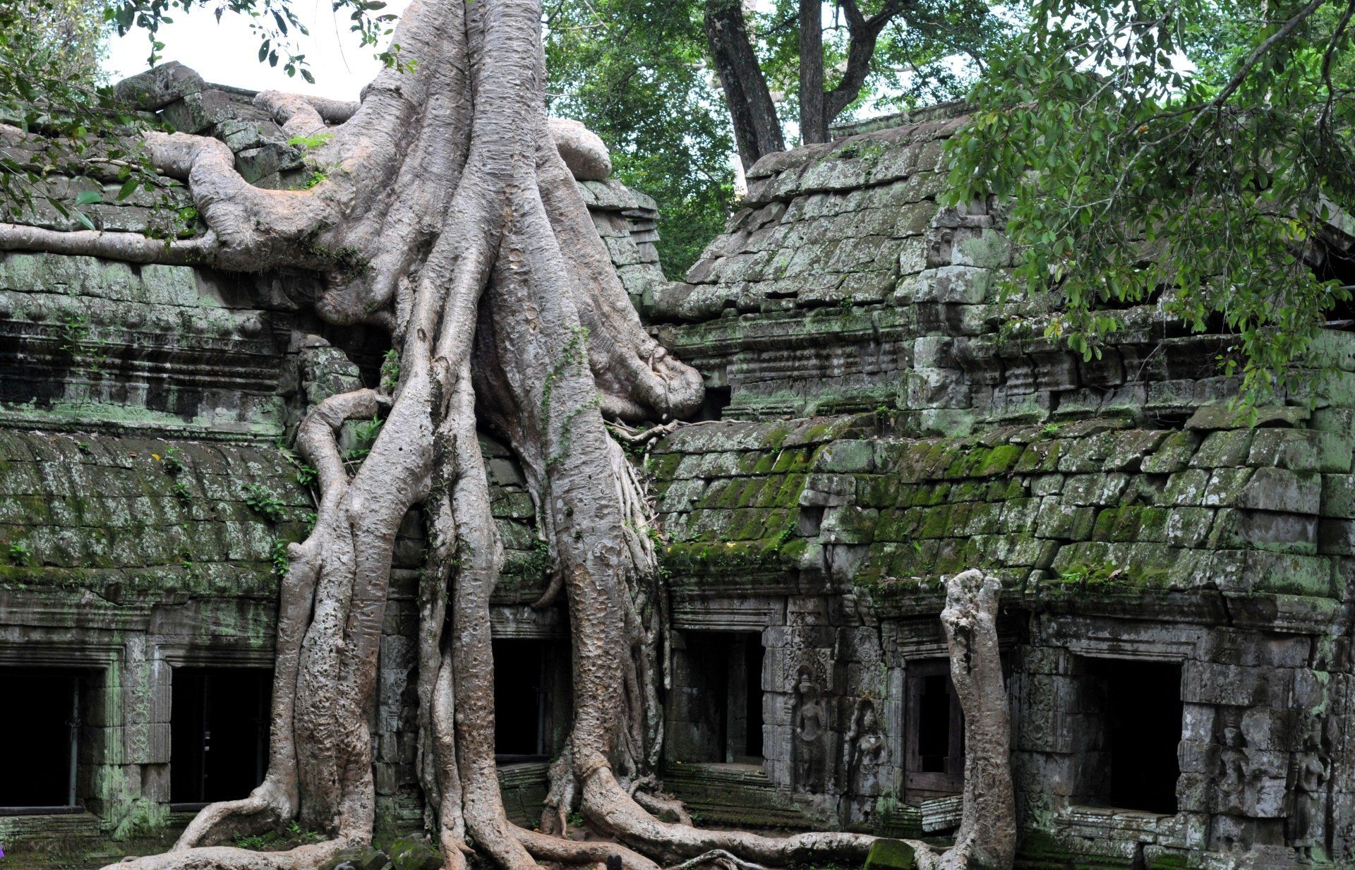 afbeelding van een oude tempel in Cambodja