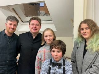 Morpeth Music Society 2023 Mark Simpson and Richard Uttley meeting young audience members