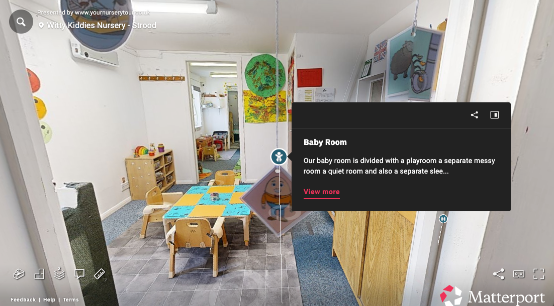 Information points showing on an image