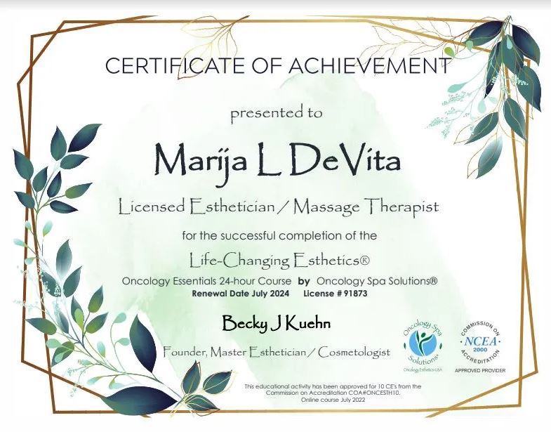 Licensed Massage Therapist Award