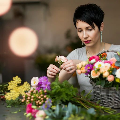 a vase filled with pink and purple flowers on a table .