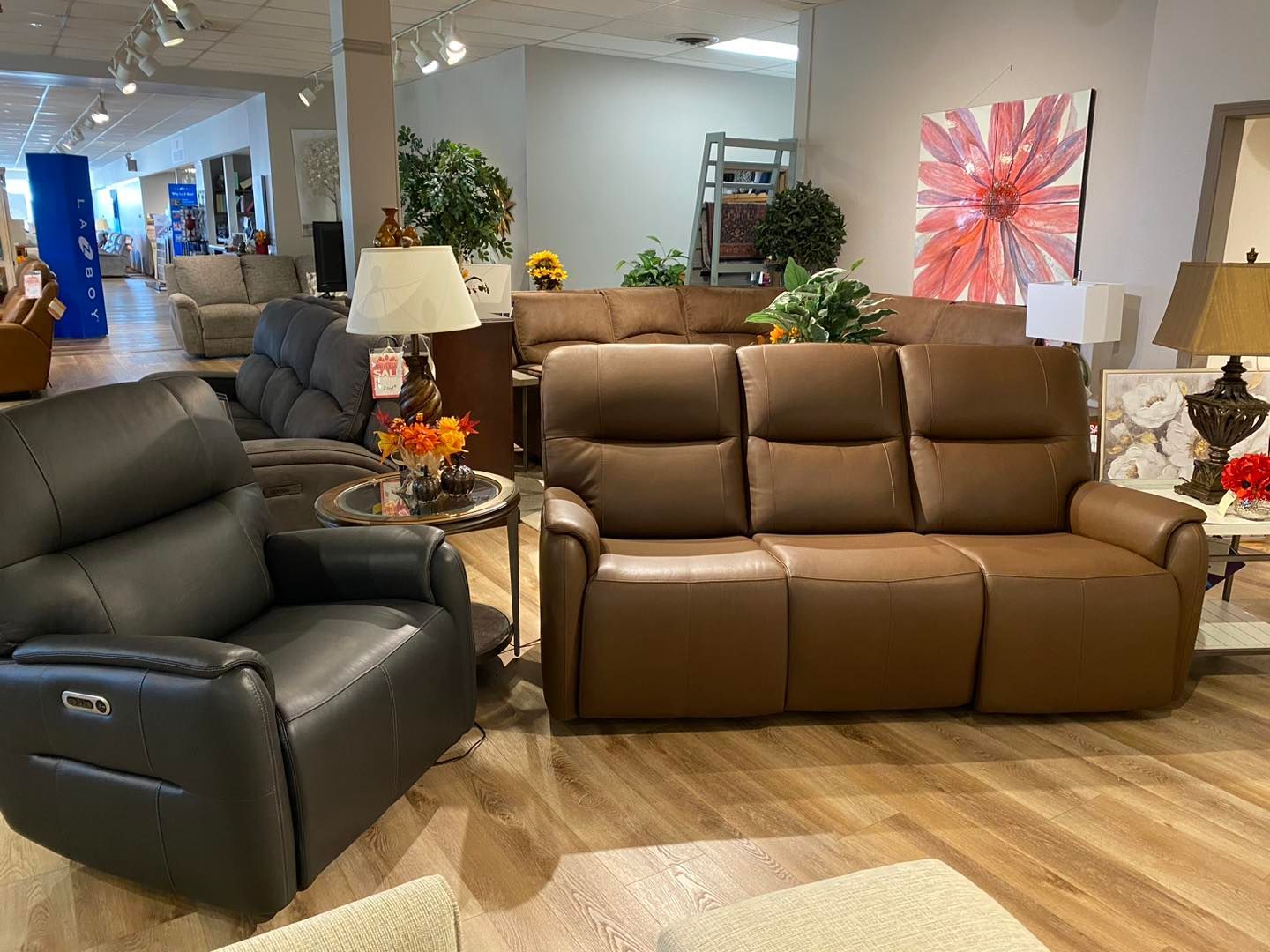 A living room filled with furniture and a couch.