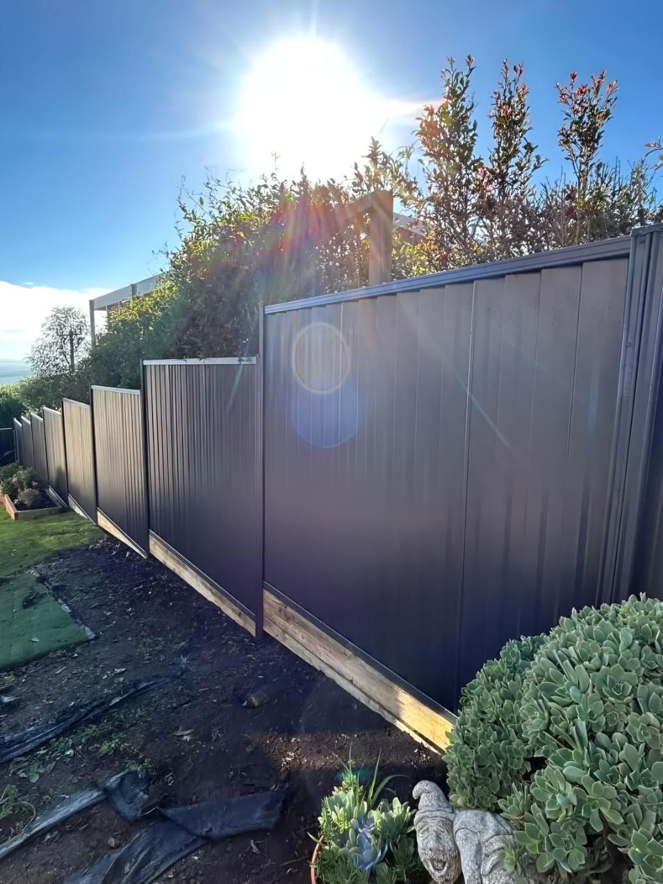 The Sun Is Shining Through The Trees Behind The Fence — Talking Fences In Portarlington, VIC