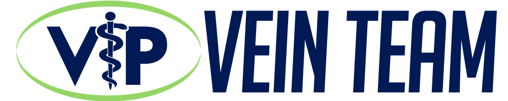 A logo for a company called vip vein team