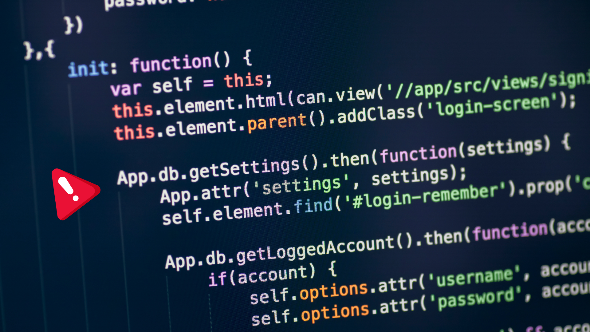 Code snippet with a red error symbol, likely indicating a code error.