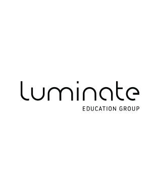It is a logo for a company called luminate education group.
