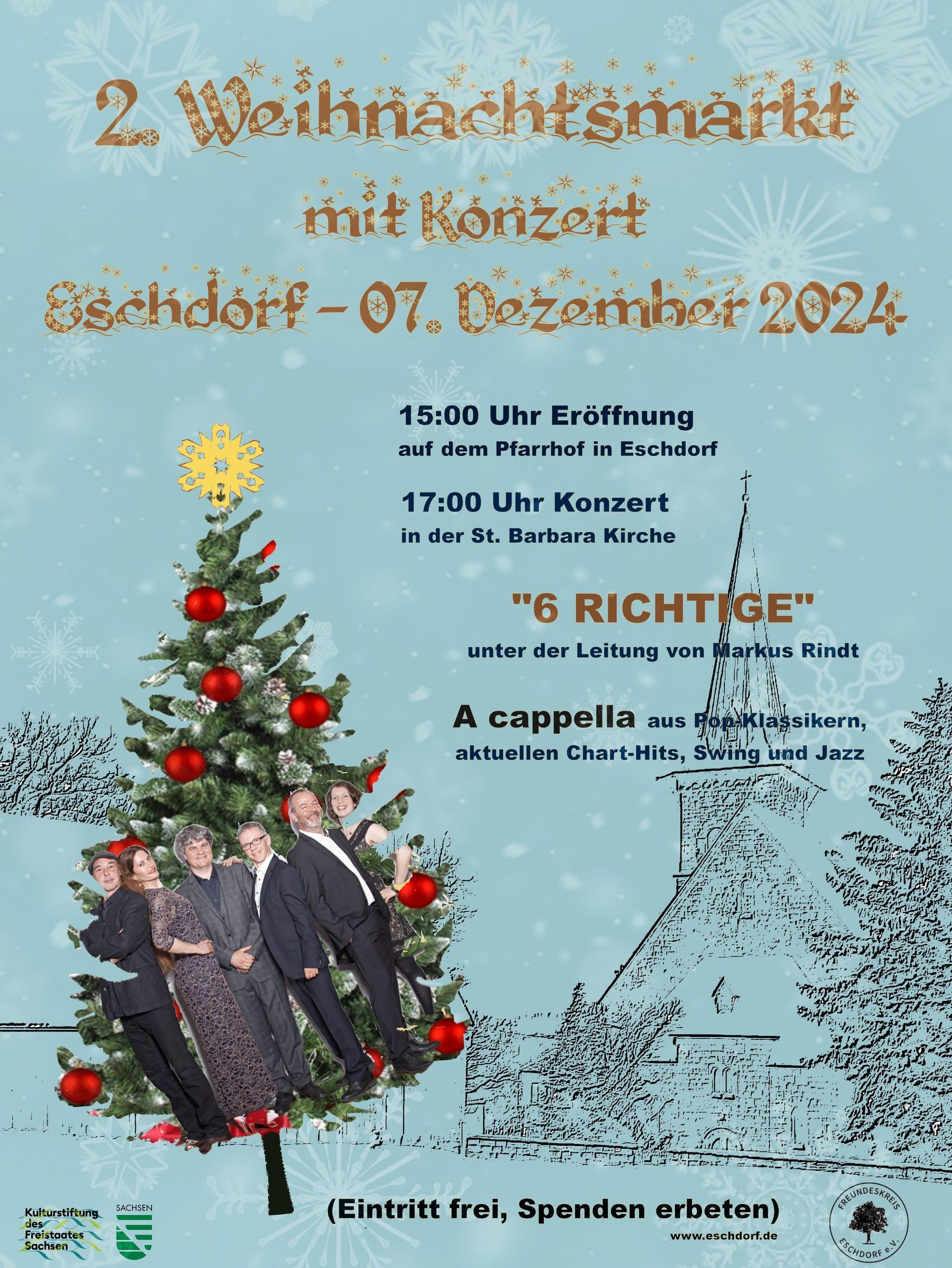 Ein Plakat für eine Weihnachtsveranstaltung im Jahr 2024