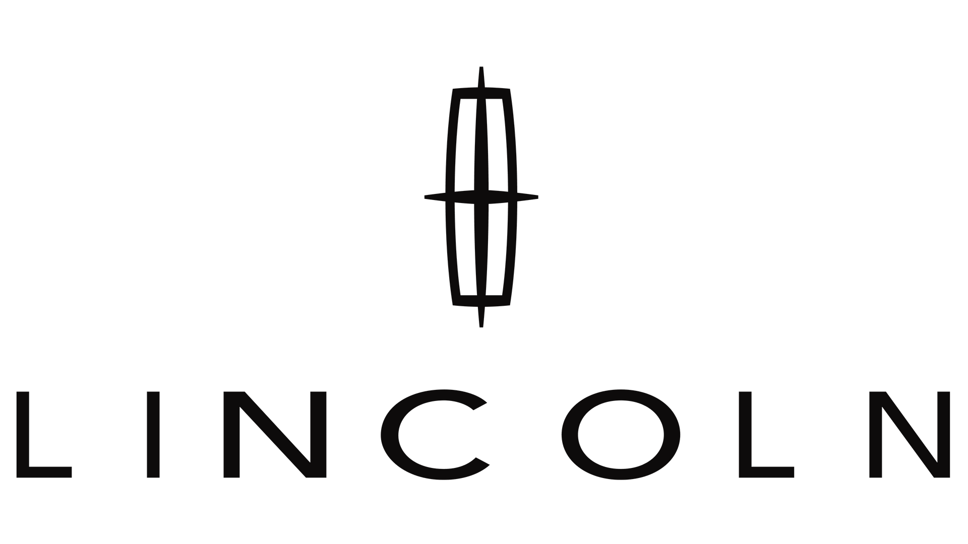 A black and white lincoln logo on a white background.
