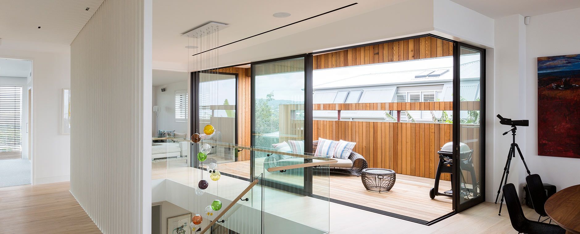 Sliding Doors In a Living Room — Atherton Glass In Atherton, QLD