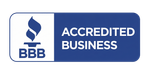 BBB logo with a blue and white flame and an A+ rating.